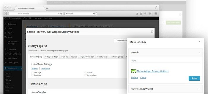 The Clever Widgets plugin works and integrates with the default widgets options in WordPress.