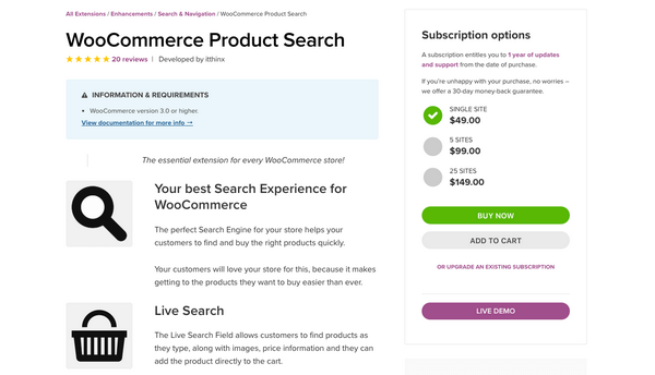 Boost Sales and Performance - WooCommerce Product Search helps buyers choose the right products quickly. 