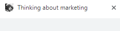 A Favicon associate the icon with your site.