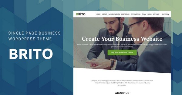 Brito - A One-Page WordPress Theme fo Business.