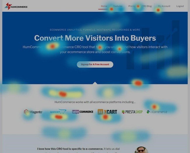 CRO - Conversion Rate Optimization - Heatmaps can identify rapid clicks, and dead clicks on the page.