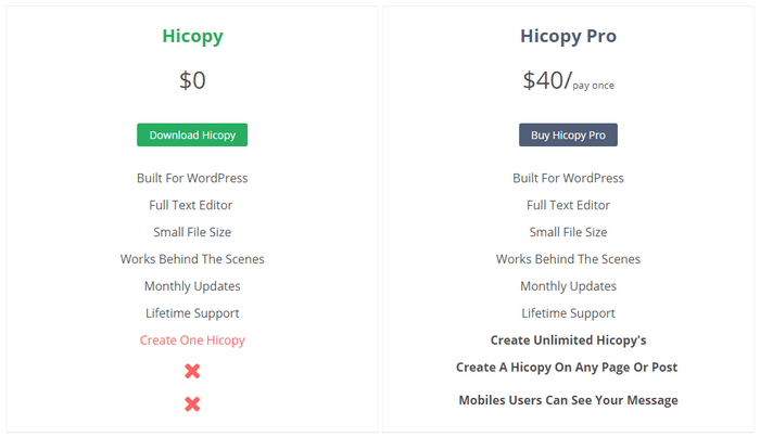 Hicopy (Free) vs. Hicopy Pro
