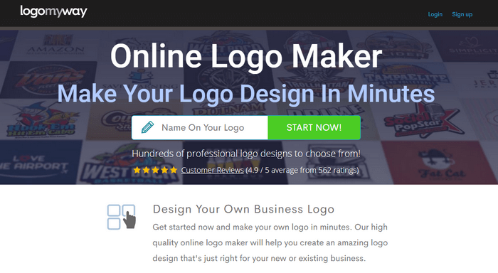 You can use online software that lets you make your own logo.