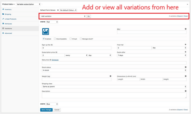 A Recurring Payments Based Subscription Site - With Variable subscription, you can create variations of your subscription with different prices.