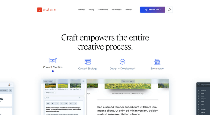 Craft CMS is a user-friendly CMS that offers you custom digital experiences for your website.