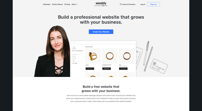 With Weebly you can create your websites using pre-designed templates that incorporates a drag-drop page builder.