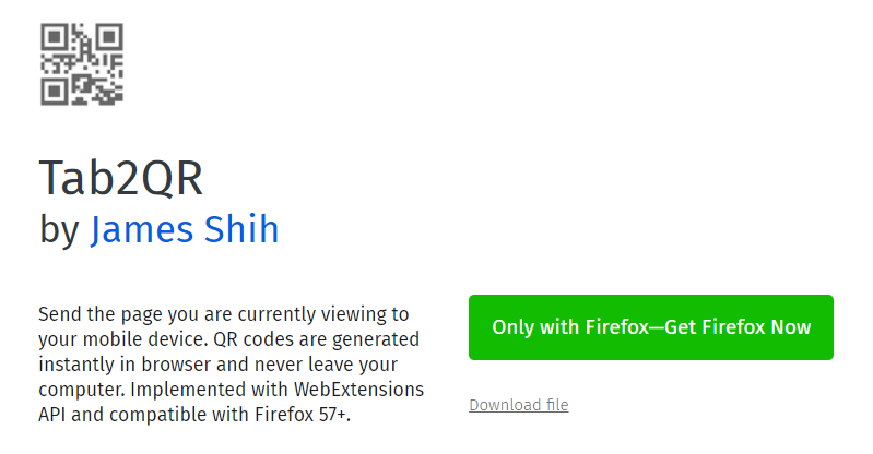 Tab2QR extension