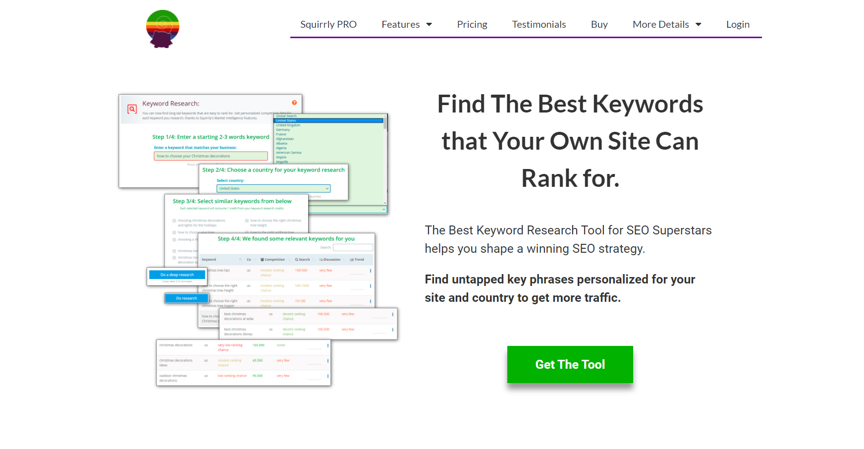 Squirrly SEO Keyword Acquisition feature