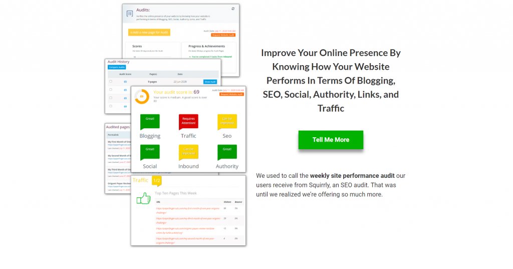 Squirrly SEO Page Audit feature
