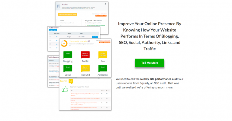Squirrly SEO Page Audit feature