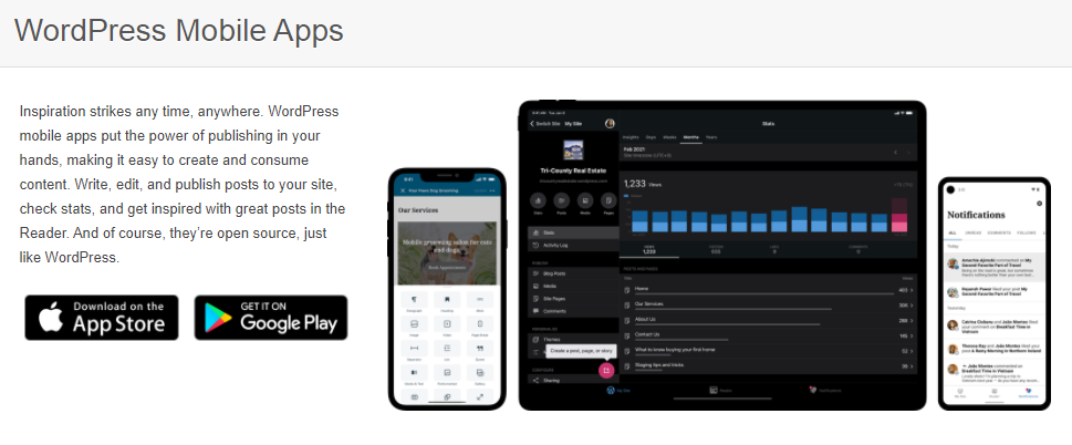 WordPress mobile apps