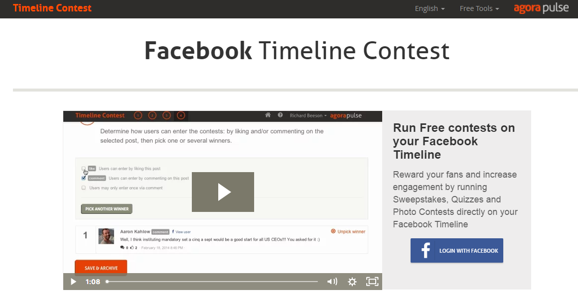 Facebook Timeline Contests