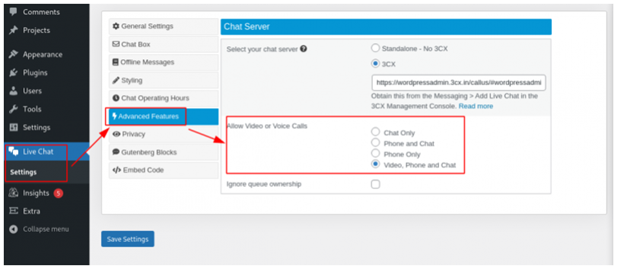 Video and call option