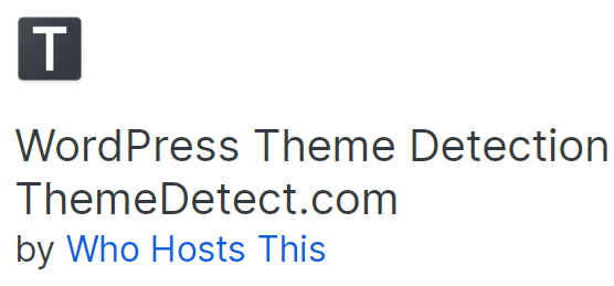 WordPress Theme Detection