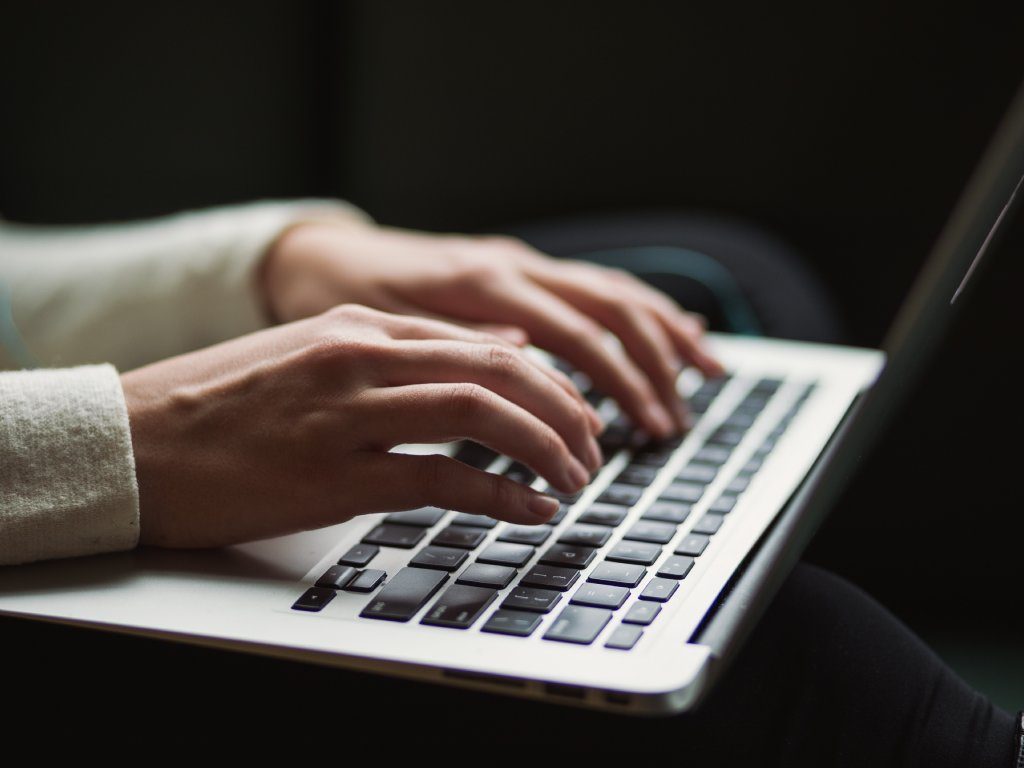 Woman with the laptop