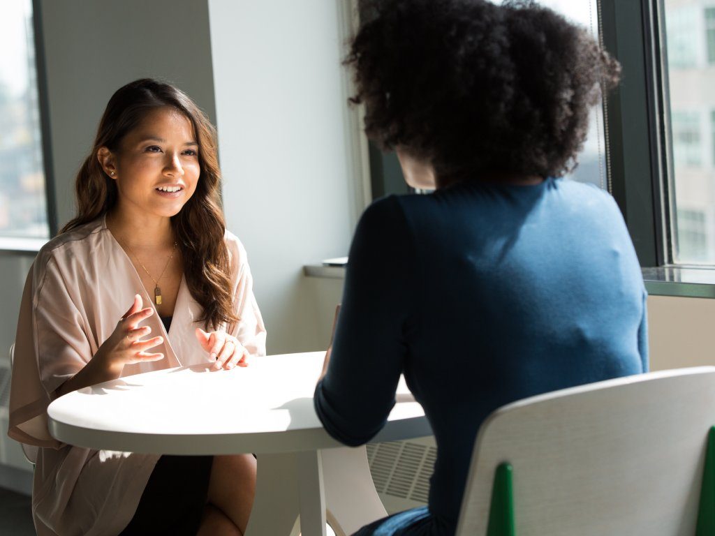 Women having conversation