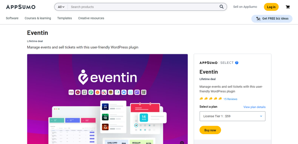 Eventin plugin page