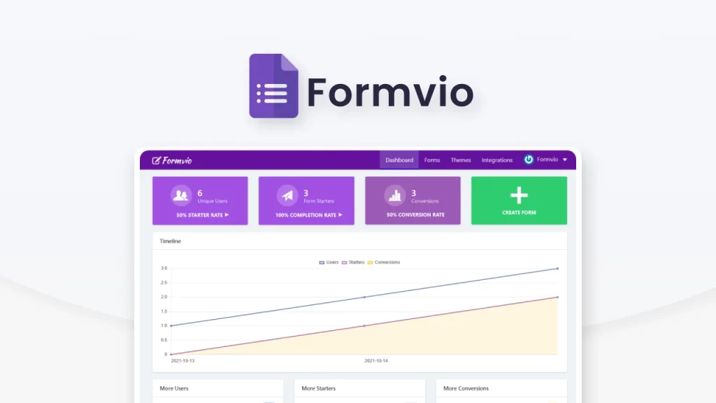 Formvio landing page