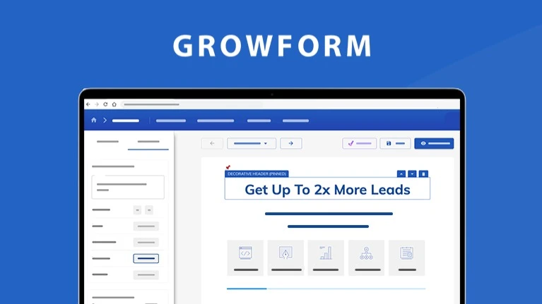 Growform Multi Step Form Builder landing page