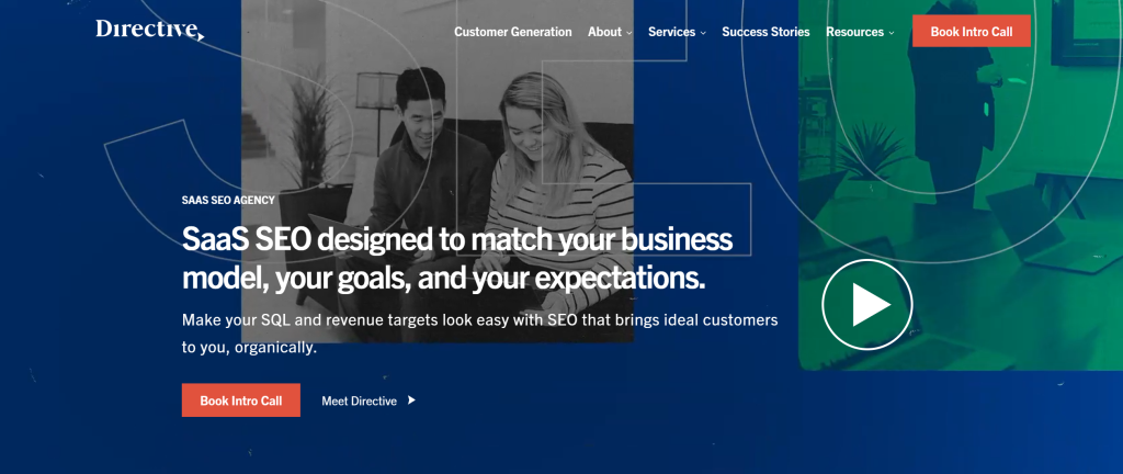 Directive Consulting landing page