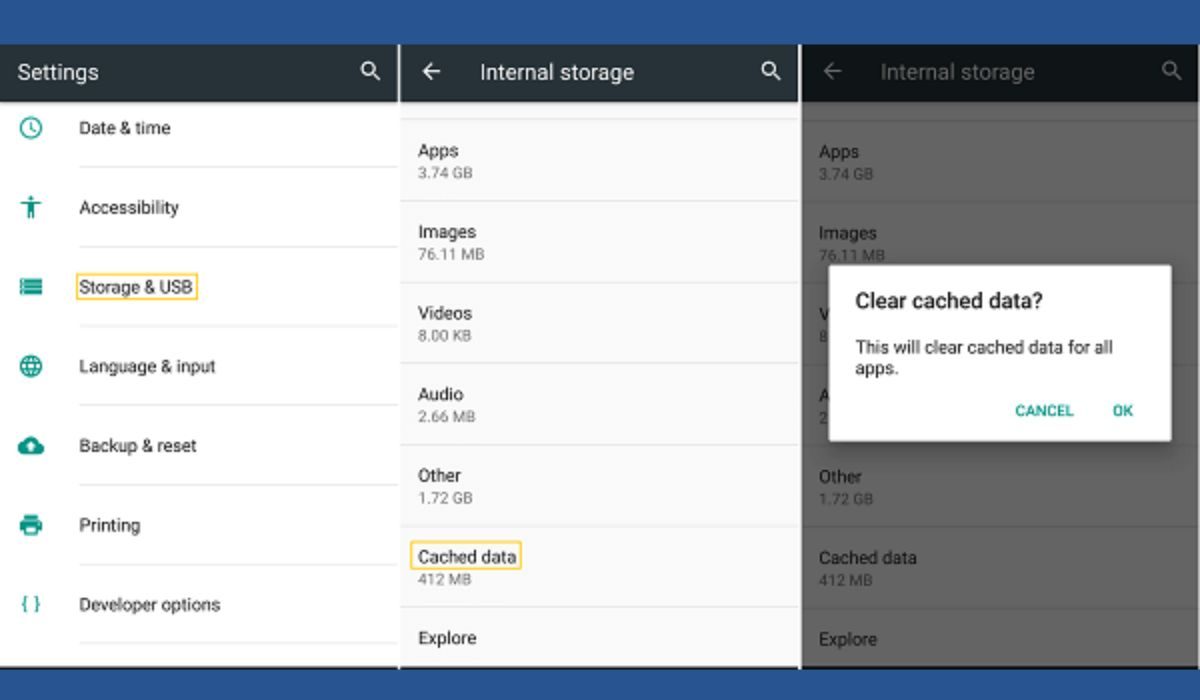 Clear Fapello App Cache and Data