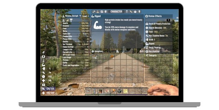 Buffing in 7 Days to Die