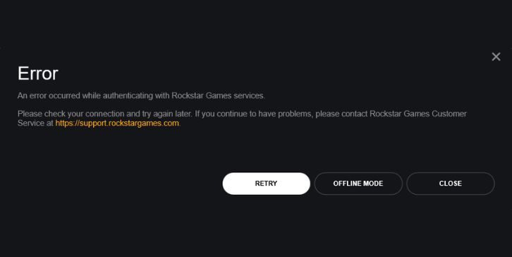 What Does This Rockstar Authentication Error Mean