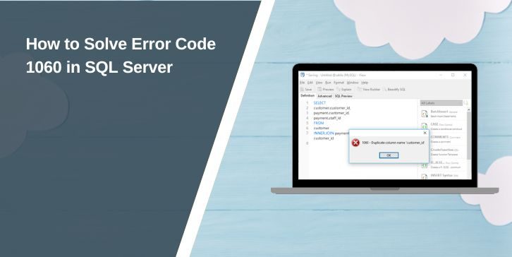 How to Solve Error Code 1060 in SQL Server