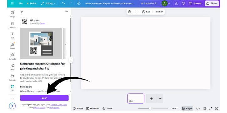 Select any QR Code Generator app that you want to use and open it 