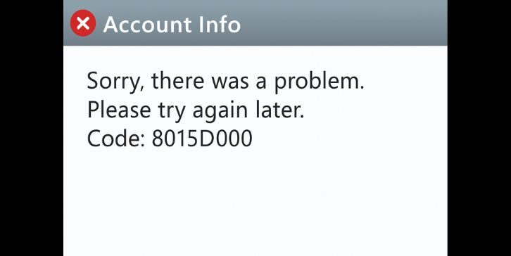 Xbox 360 Error Code 8015d086