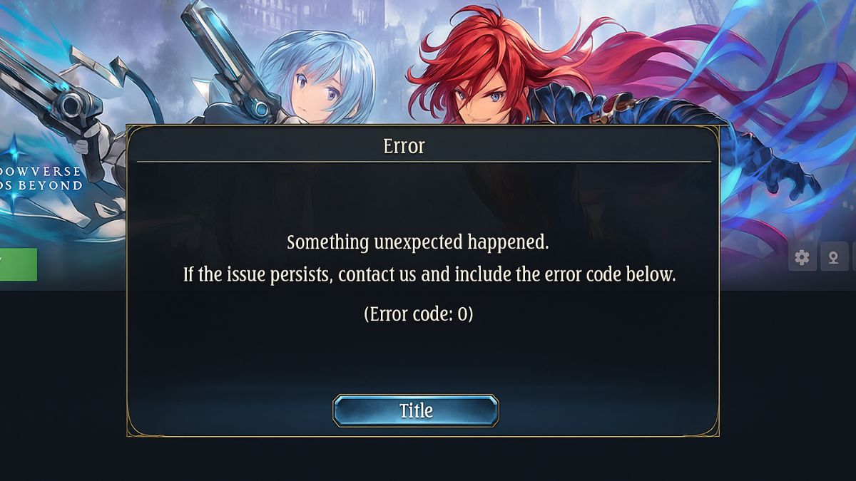 What is Error Code 0 in Shadowverse: Worlds Beyond?