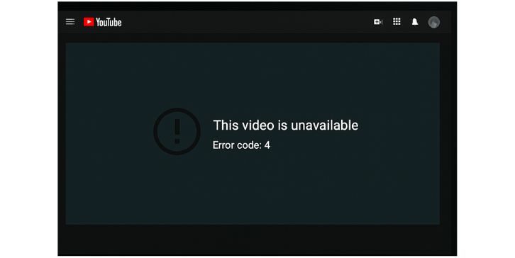 What Does YouTube Error Code 4 Mean?