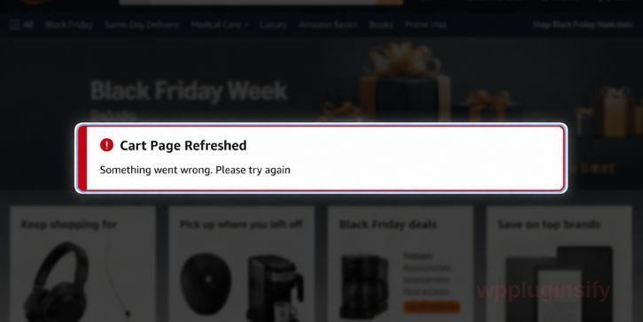 Cart Page Refreshed. Something went wrong. Please try again