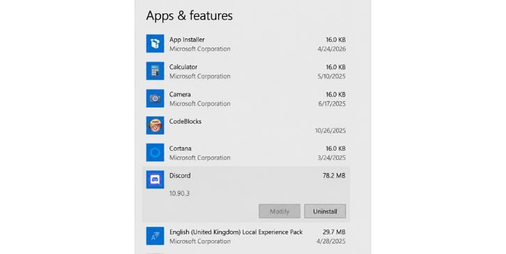 Update or Reinstall Discord