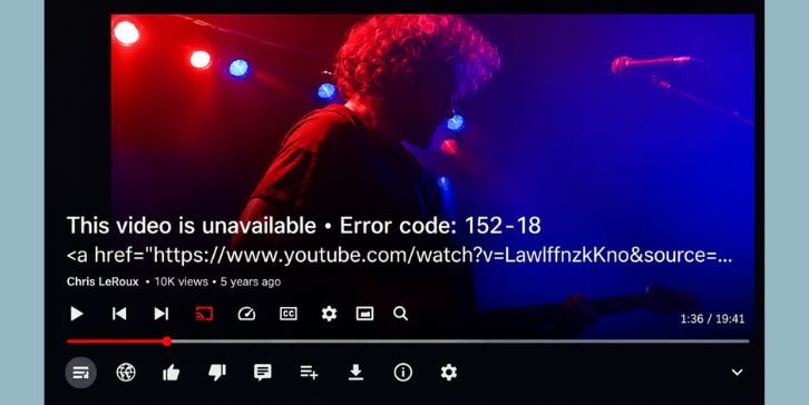 What Does SmartTube Error Code 152-18 Mean