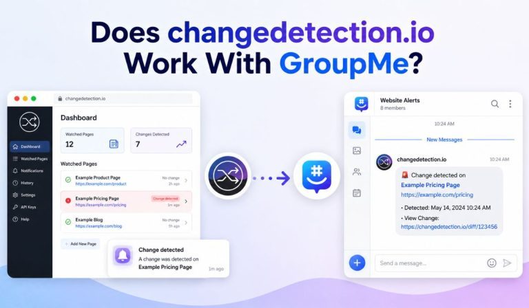 Does changedetection.io Work With GroupMe?