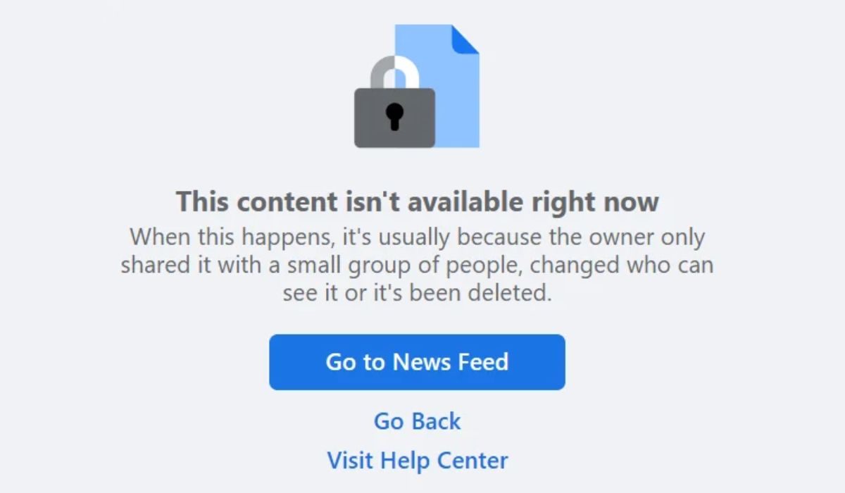 Why Is Facebook Post Unavailable